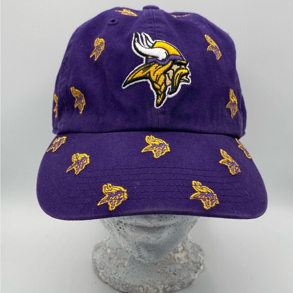 NFL Minnesota Vikings '47 Clean Up Adjustable Women's Cap Purple Gold Logo NEW